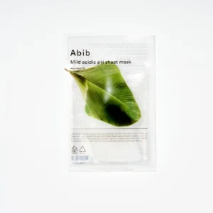 Abib – švelni rūgštinė pH lakštinė kaukė su „Heartleaf Fit“, 1 lakštas